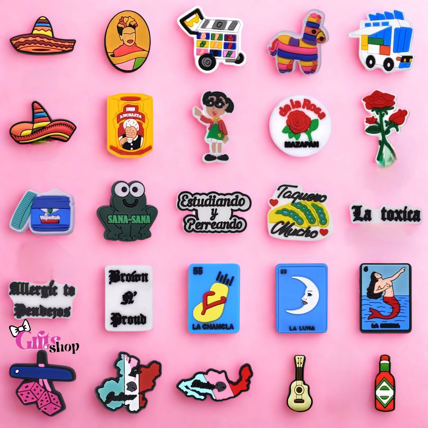 Mexican Traditional Theme Shoe Charms