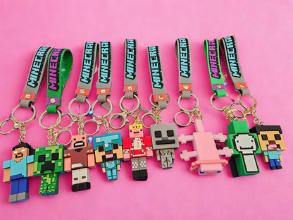 Cute 3D Cartoon Keychain Minecraft