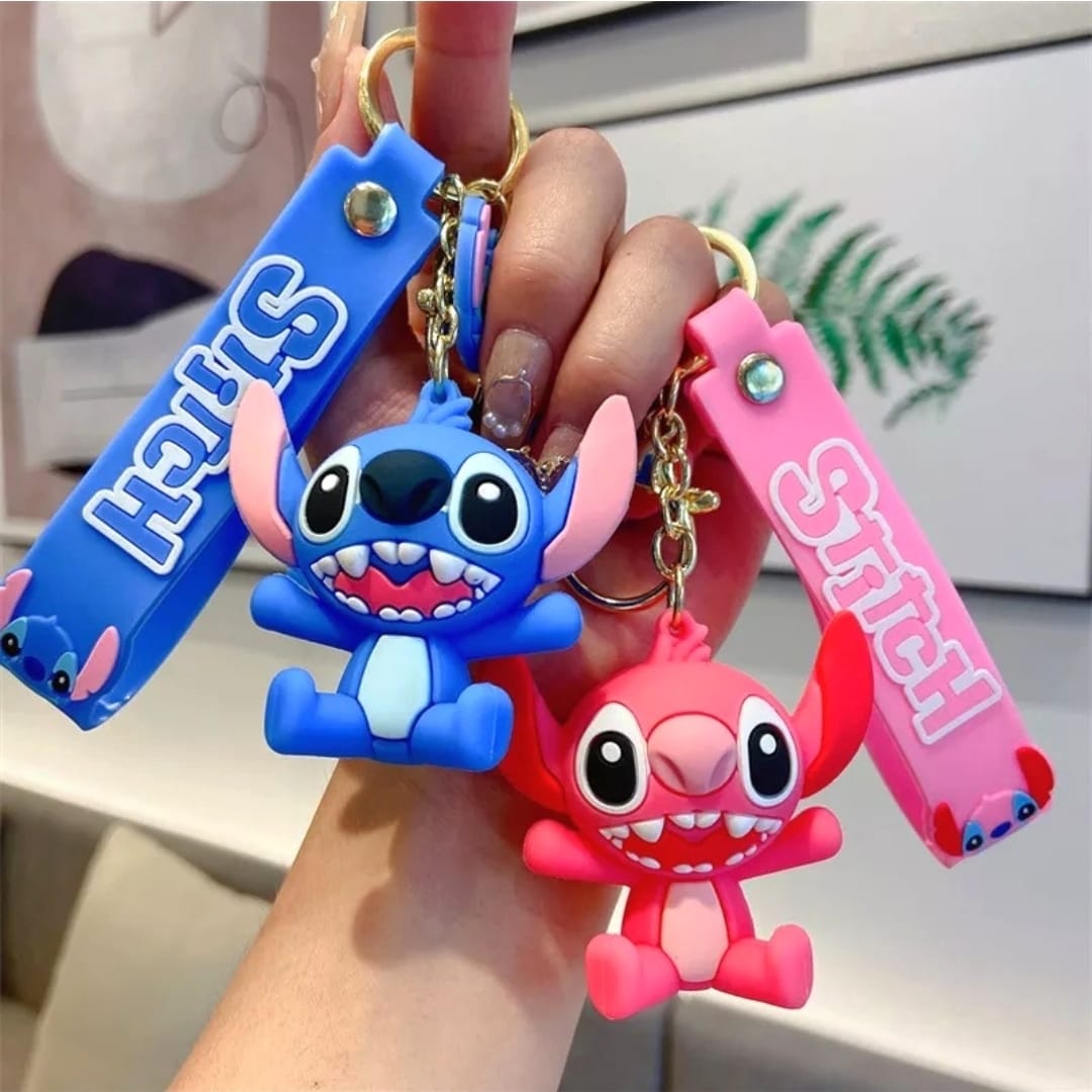 Cute 3D Cartoon Keychain Stitc-h Individual or Pair