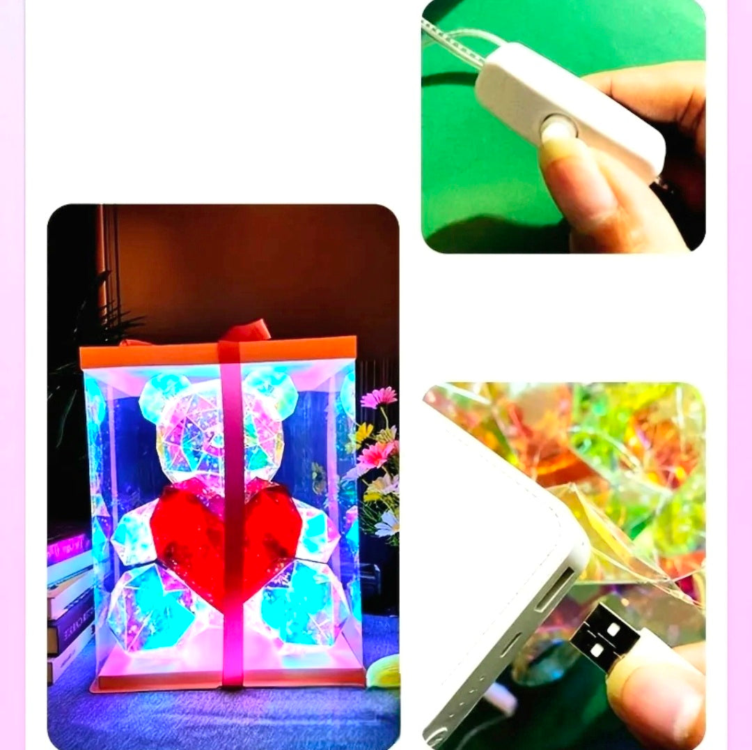 Teddy Bear Heart Light Lamp Gifts Ideas