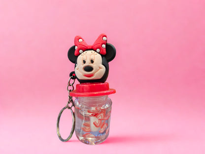 Lip Gloss Keychain Favor B Minnie Head