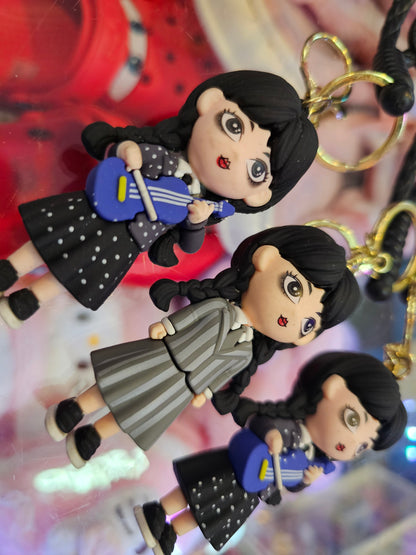 Wednesday Merlina 3D Keychains