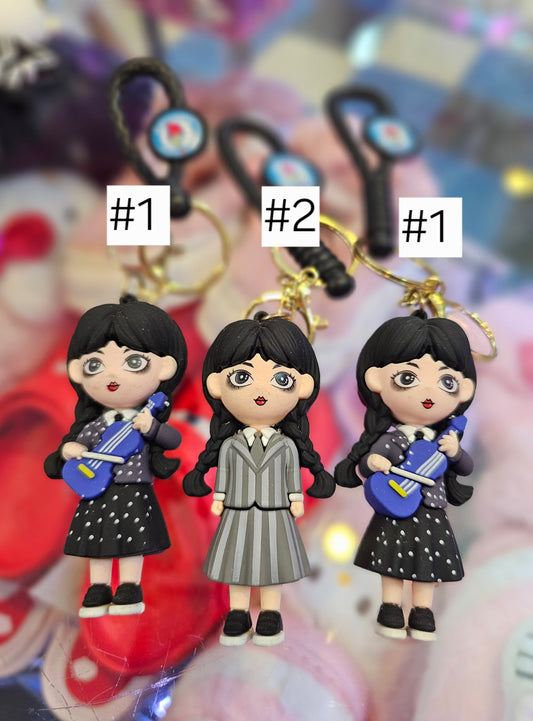 Wednesday Merlina 3D Keychains