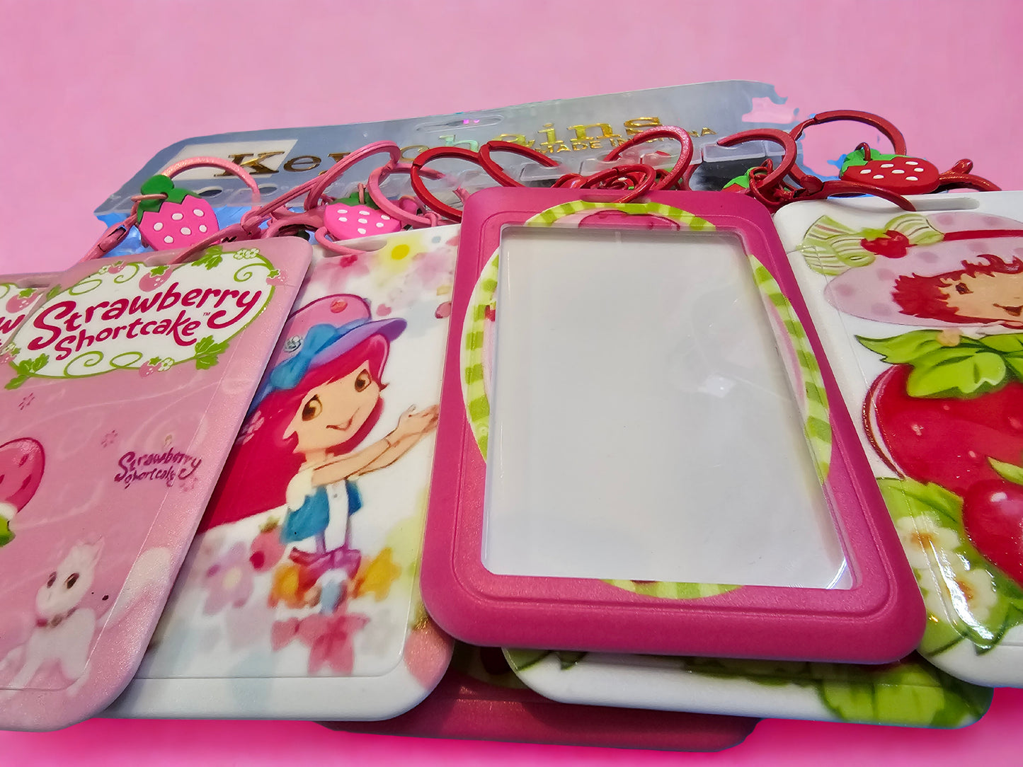ID Keychains Holders Strawberry S Huntrx Lover's Gifts Ideas