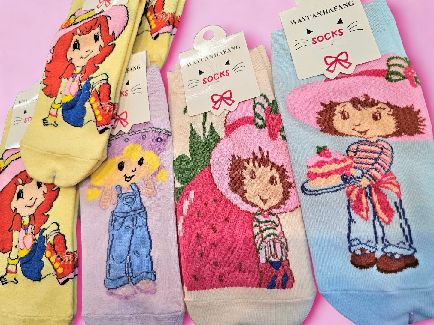 Socks Strawberry Shortcak Cartoons Lover's Gifts Ideas