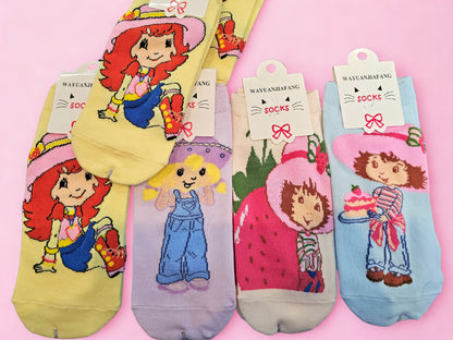 Socks Strawberry Shortcak Cartoons Lover's Gifts Ideas